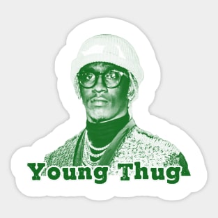 Young Thug #3// green solid style Sticker